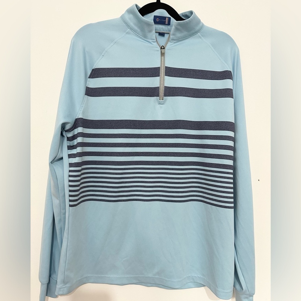 Stitch Golf Hudson 1/4 Zip Pullover Men’s L Stretch Long Sleeve Logo Vtg 2002